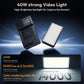ULANZI P40 RGB LED Video Light 40W, 5000mAh, CRI96+, 2700K-6500K, PD Quick Charge, Fan, Magnetic Diffuser, 1/4" Thread