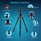 HF-550 1.651M (65") Camera Tripod for Canon Nikon DSLR, Aluminum Alloy