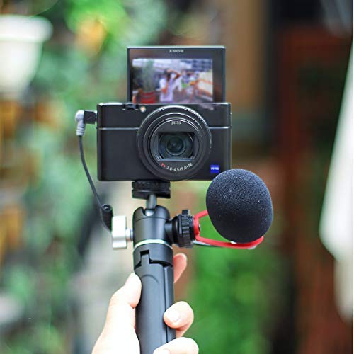 ULANZI U-60 Mini Ball Head, Dual Cold Shoe Mount, Aluminum Alloy 360° Swivel