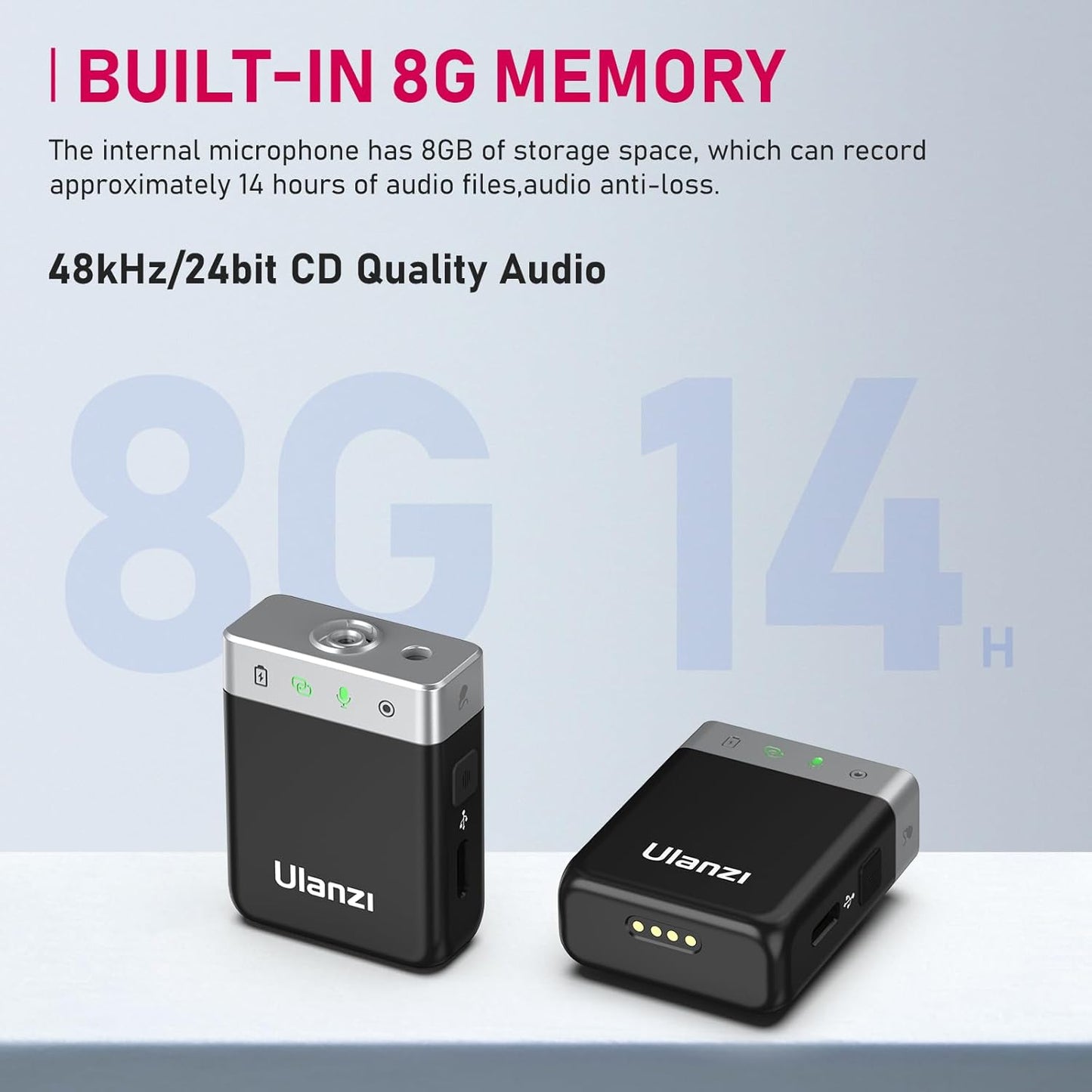 Ulanzi U-Mic AM18 Wireless Lavalier Microphone System A018GBB2