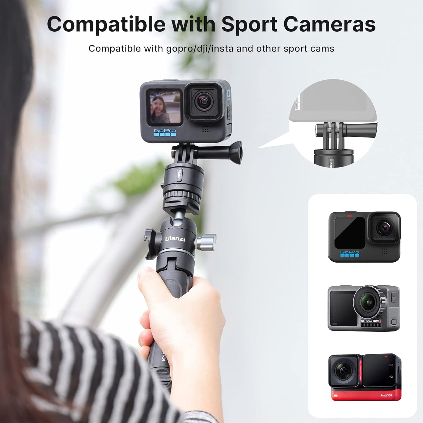 Ulanzi Go Quick II Basic Set Magnetic Adapter for Tripod/Bike/Helmet GoPro
