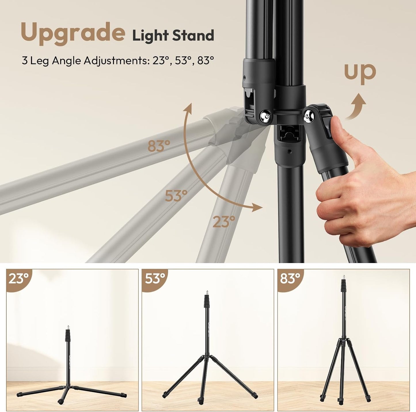 ULANZI T270 Light Stand 8.8FT/270cm Adjustable Tripod for Lighting