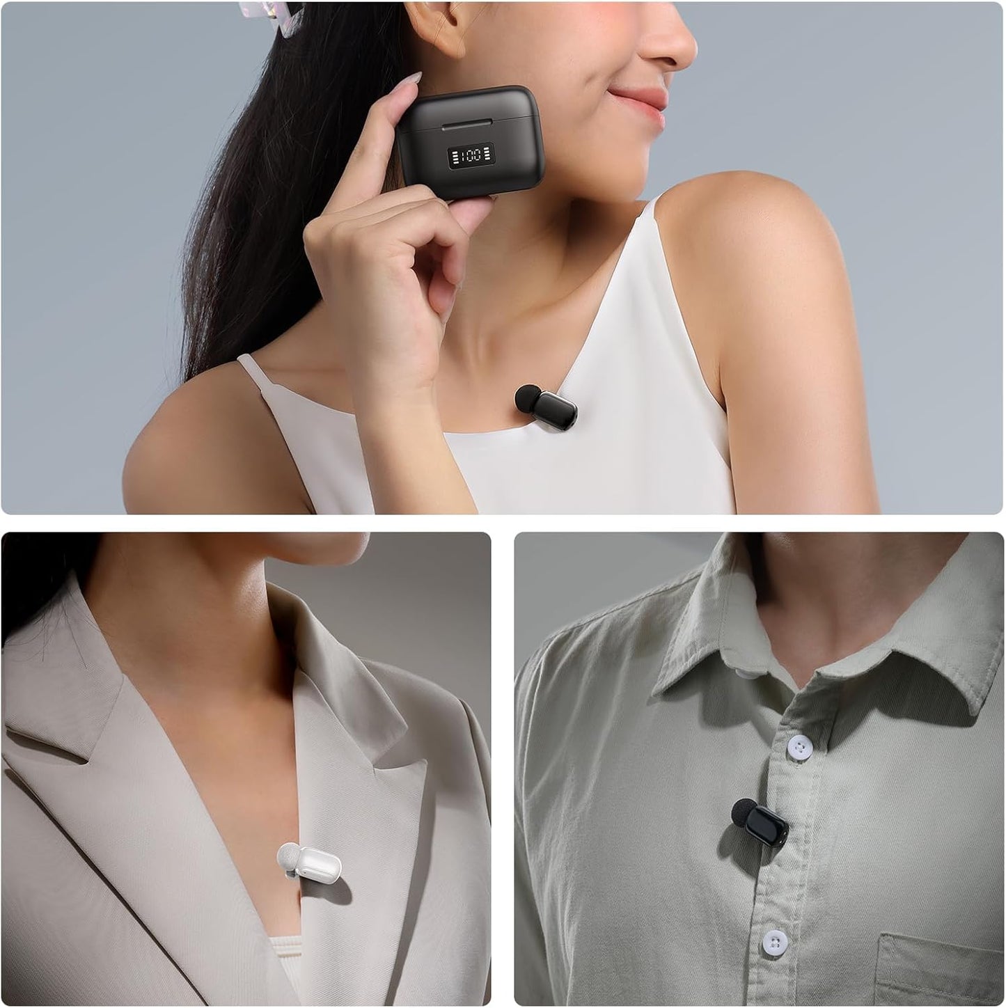 ULANZI A200 Mini Wireless Lapel Mic, USB-C Plug-Play, 48kHz, Noise Cancel, 100m, 30H