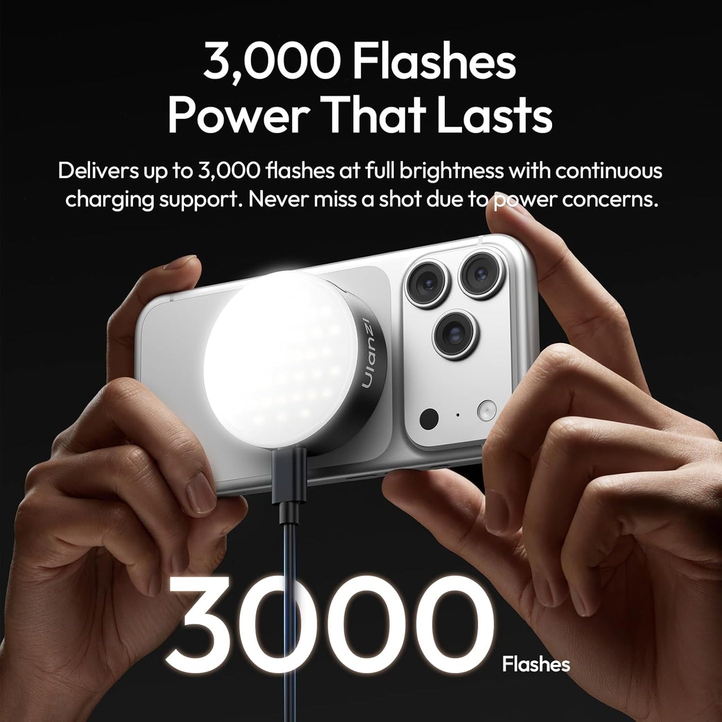 ULANZI MFL01 Magnetic Phone Flash 3000 Flashes 2500-8500K Bluetooth