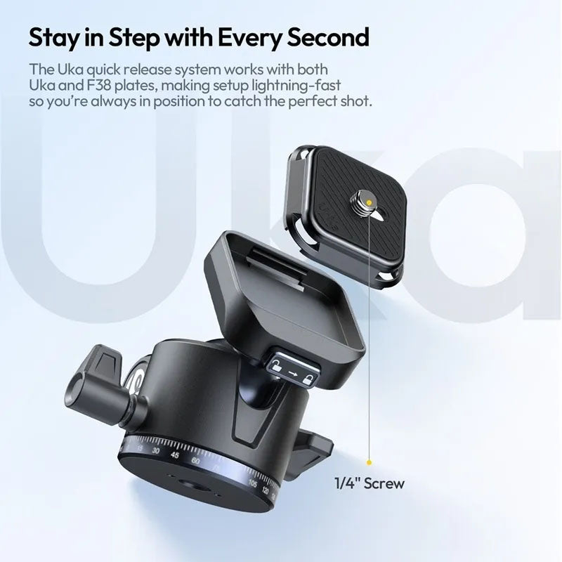 Ulanzi OMBRA II Travel Camera Tripod (T156) – Lightweight Portable Black Tripod