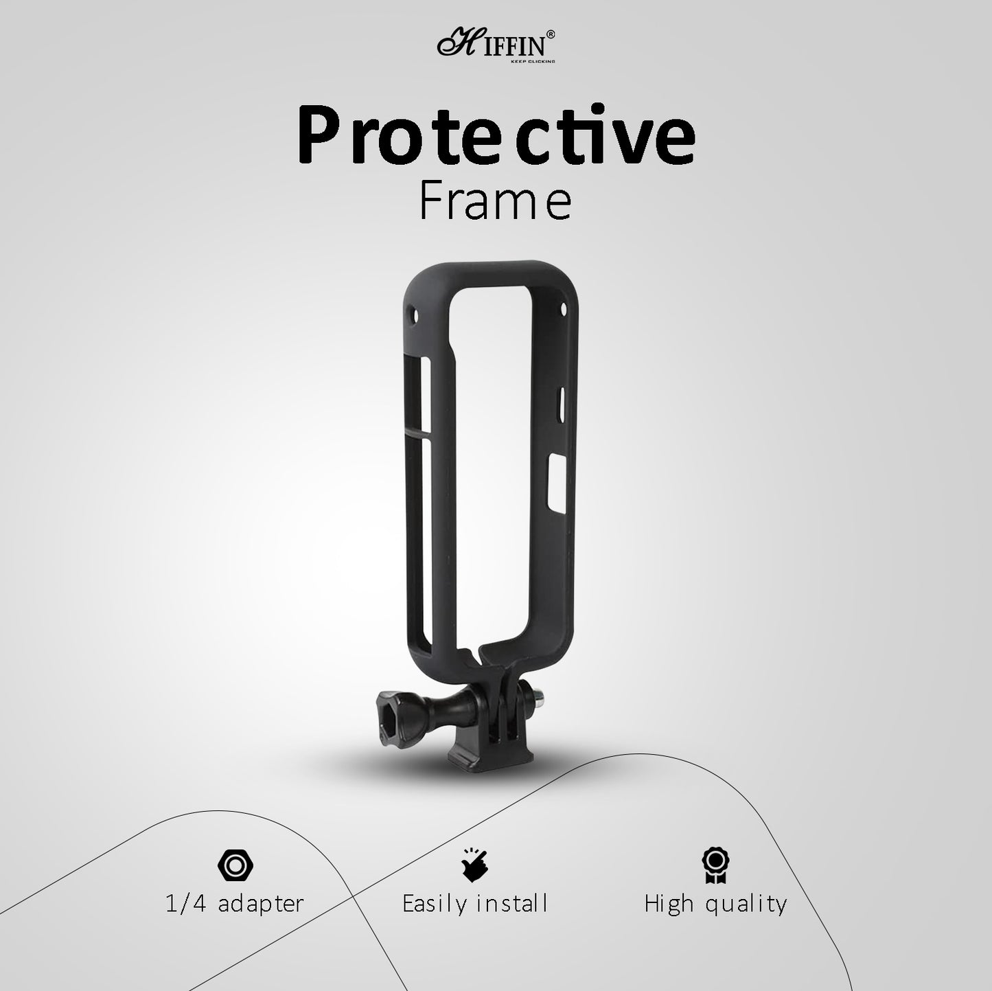 Hiffin Action Camera Accessories Kit for Insta 360 ONE X3 - Accessories Bag with Protective Frame, Carry Bag, Lens Guard, Silicone Case, Lens Cap, Screen Tempered Film Protector