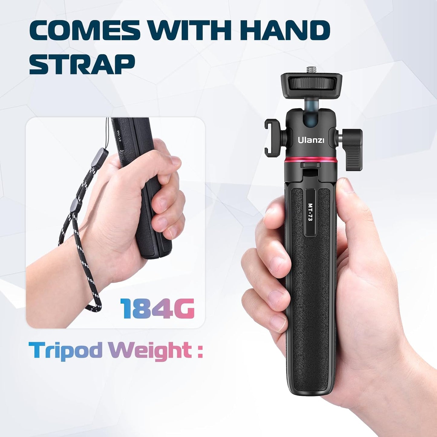 ULANZI MT-73 Extension Pole Tripod, Selfie Stick for Vlogging Cameras