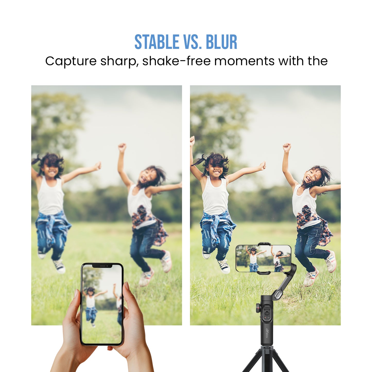 Gimbal Tripod Stand with 1/4" Screw for DSLR, Phone, Webcam & More