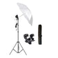 HIFFIN E27 Studio Double Holder KIT Umbrella White + Studio Light Stand 2.7432M (9 FT)+ Umbrella and Double Holder KIT Mark I WOB (1 x Double Holder | 1 x Light Stand 9 feet | 1 x Umbrella | 1 x Bag)