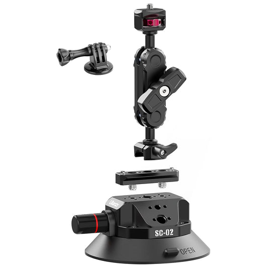 Ulanzi SC-02 Strong Suction Cup Mount Magic Arm for DSLR/GoPro Video Shooting
