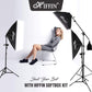 HIFFIN® PRO Quadlux Mark III Soft Led Still & Video Light Softbox 3 Point Lighting Kit with AC Power, YouTube Shooting, Videography, Portrait, Product Photography, Fluorescent Key,Fill,Rim Head Light