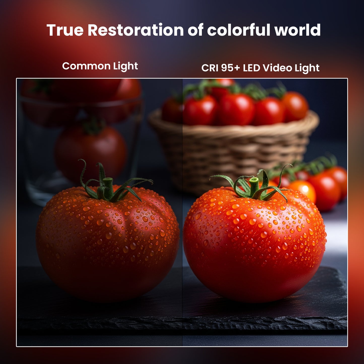 HF-138 Pro RGB Video Light, 21 Modes, 4000mAh, 2500K-9000K, 12watt