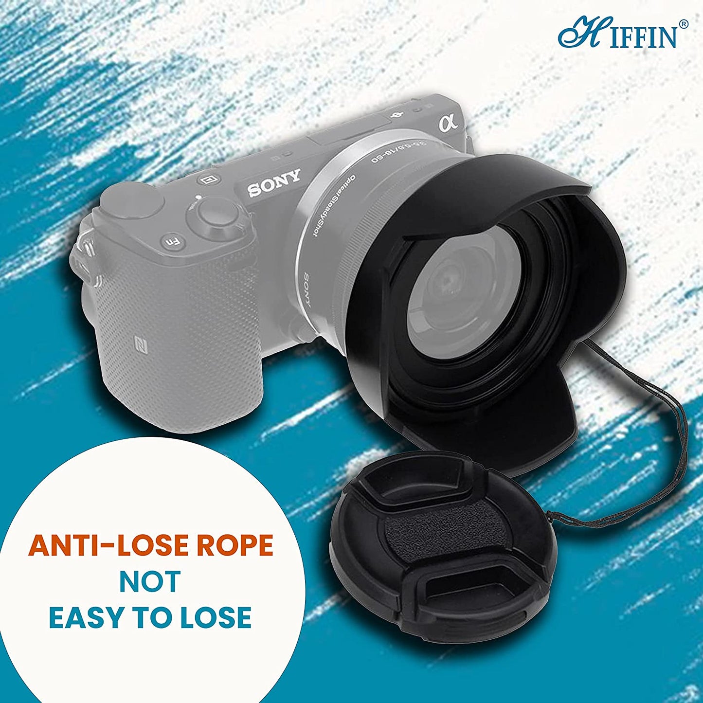 HIFFIN® 55MM Snap-On Front Lens Cap/Cover for Canon, Nikon, Sony, Pentax All DSLR Lenses