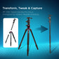 HF-550 1.651M (65") Camera Tripod for Canon Nikon DSLR, Aluminum Alloy