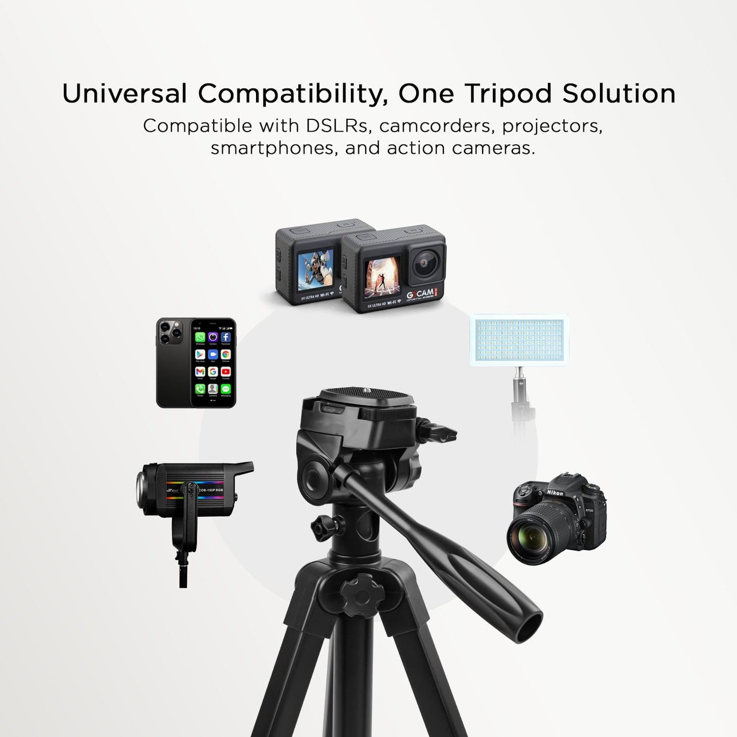 HTR-900 Tripod & Monopod, 150CM, 5KG Load, Bag, DSLR/Video