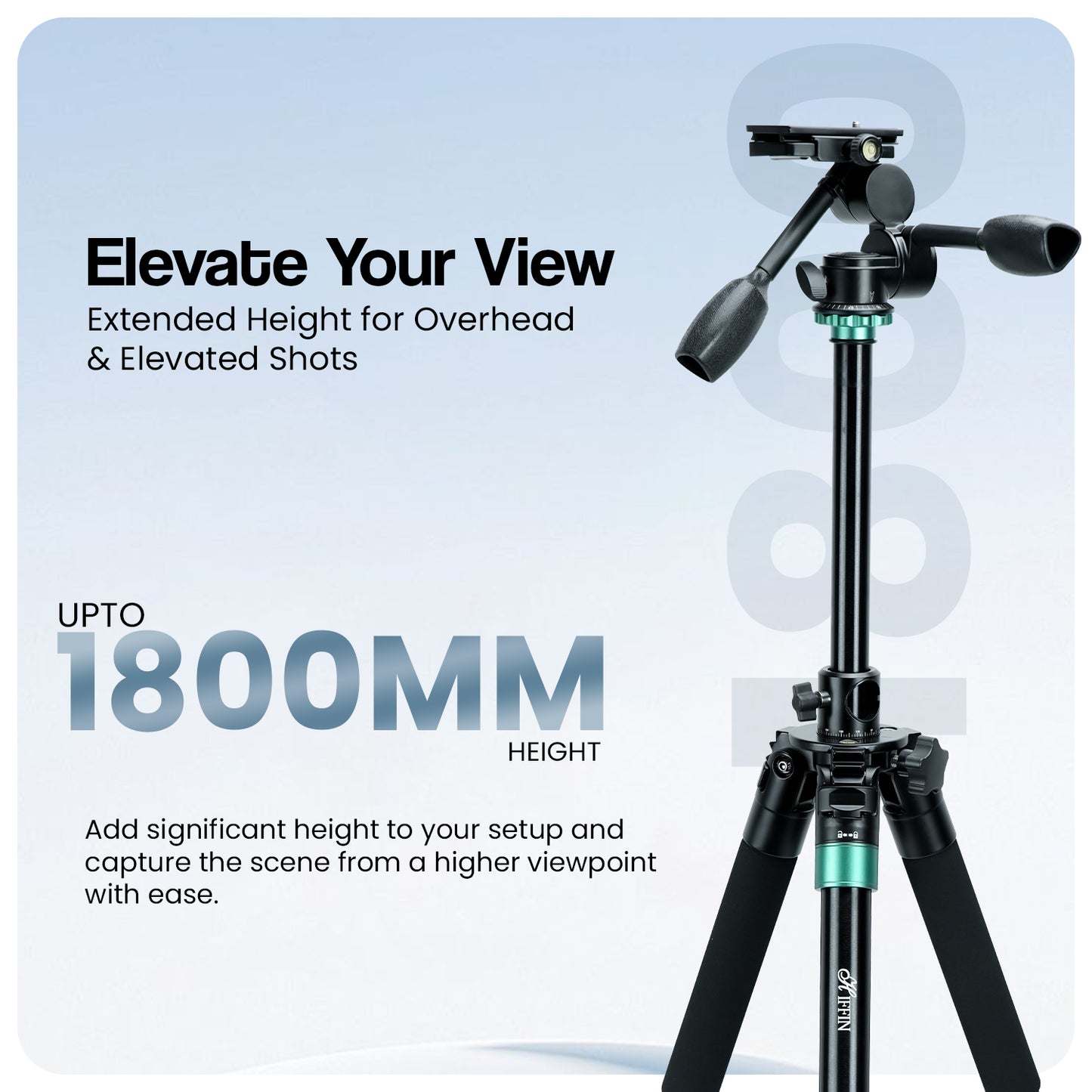 HF-999 Professional Portable Tripod Monopod with 3 Way Pan Head