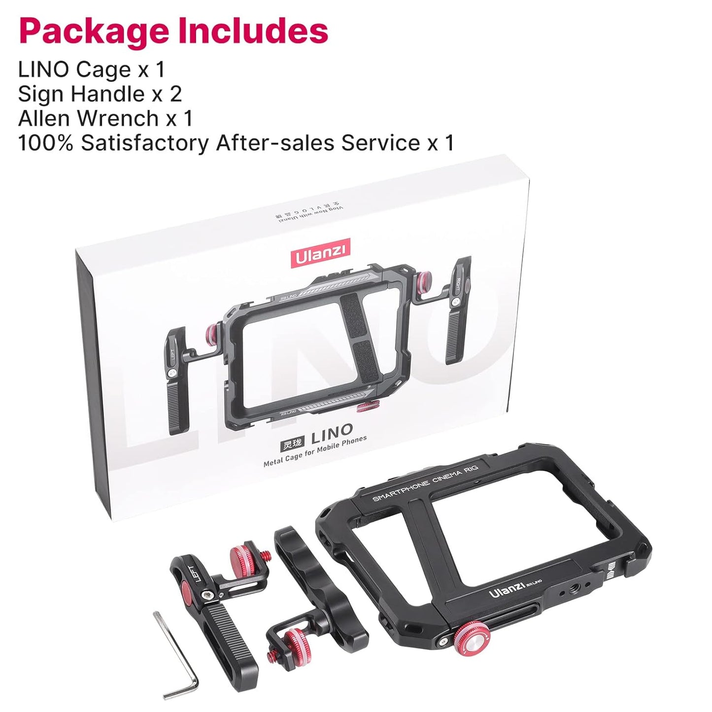 ULANZI Lino Smartphone Video Rig with Handles for iPhone 13, 8 Plus
