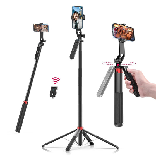 ULANZI MA09 71" Phone Tripod Stand with Remote & Clip
