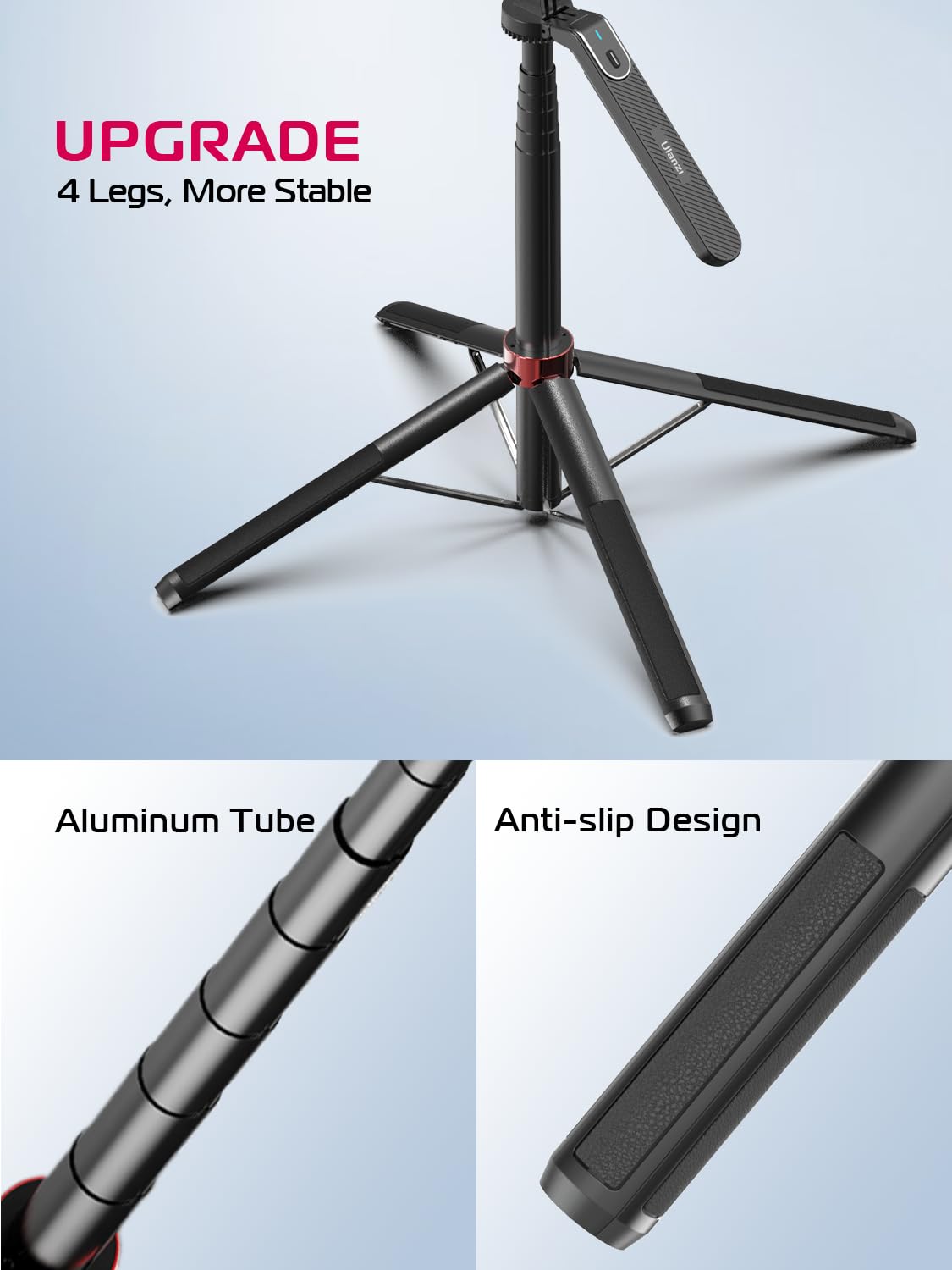 ULANZI MA09 71" Phone Tripod Stand with Remote & Clip