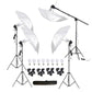 HIFFIN E27 4 Point Studio Double Holder Kit Umbrella White + Studio Light Stand 9 FT Bulb Holder KIT Mark IIII | 4 Double Holder | 4 Light Stand 9ft | 4 Umbrella | 8 20 W LED Bulb | 1 Boom