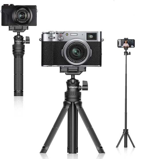 Ulanzi MT-34 Extendable Tripod, Selfie Stick, 2-in-1 Clamp