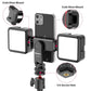 Uanzi ST-06S Universal Smartphone Mount with 2 Cold Shoes, 360° Rotation, Adjustable Clip