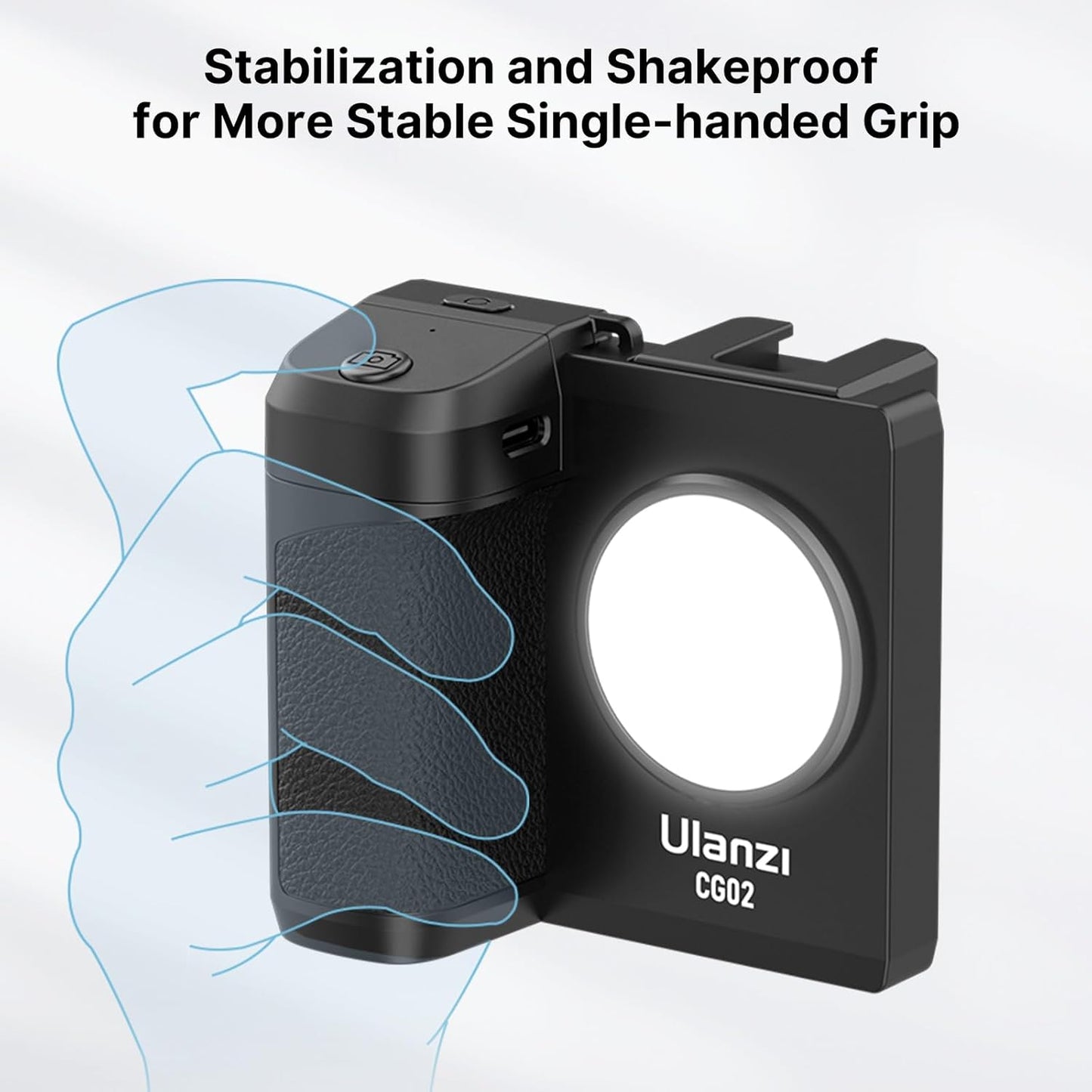 ULANZI Grip Holder w/ Remote, Light for iPhone 16 15 14
