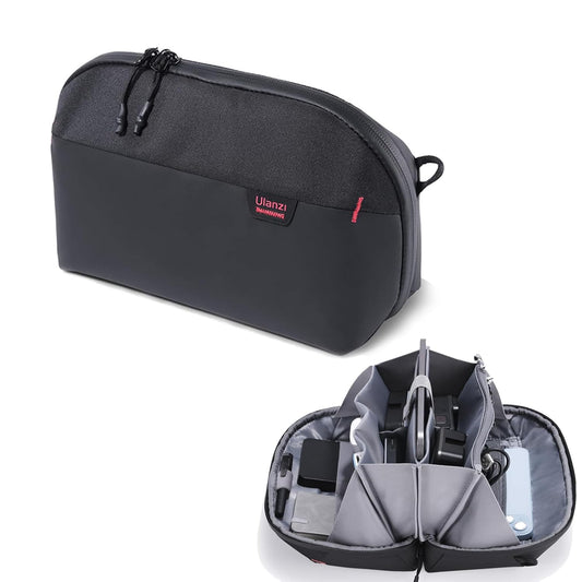 ULANZI Traker Tech Pouch Mini 2L, Electronics Organizer, Black, 220×95×140MM