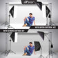 HIFFIN® PRO Quadlux Mark III Soft Led Still & Video Light Softbox 3 Point Lighting Kit with AC Power, YouTube Shooting, Videography, Portrait, Product Photography, Fluorescent Key,Fill,Rim Head Light