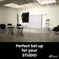 HIFFIN 2.4384 M X 3.6576 M (8x12Ft) , White Professional Backdrop for Background Photography Background Stand for Photo Light Studio Accurate Size 8x12 Ft