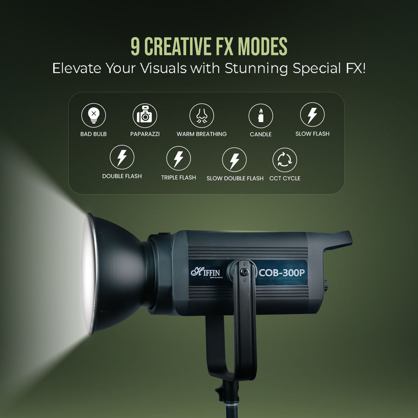 300 Watt LED Video Light, 2800K-6800K Dimmable, Remote Control