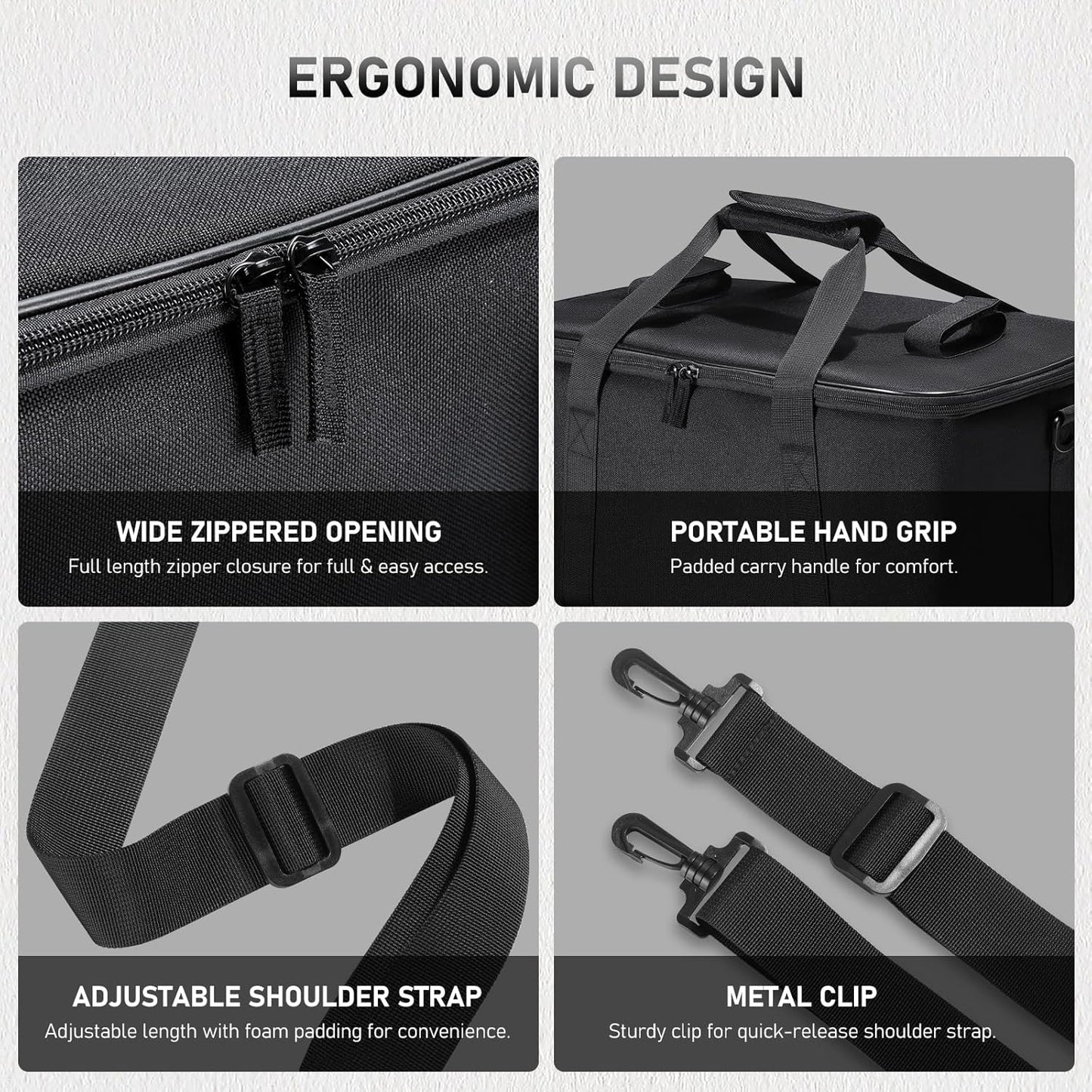 ULANZI OM-01 Carrying Bag, Foam Padded for Studio Tripods, Stands, Softboxes, Travel