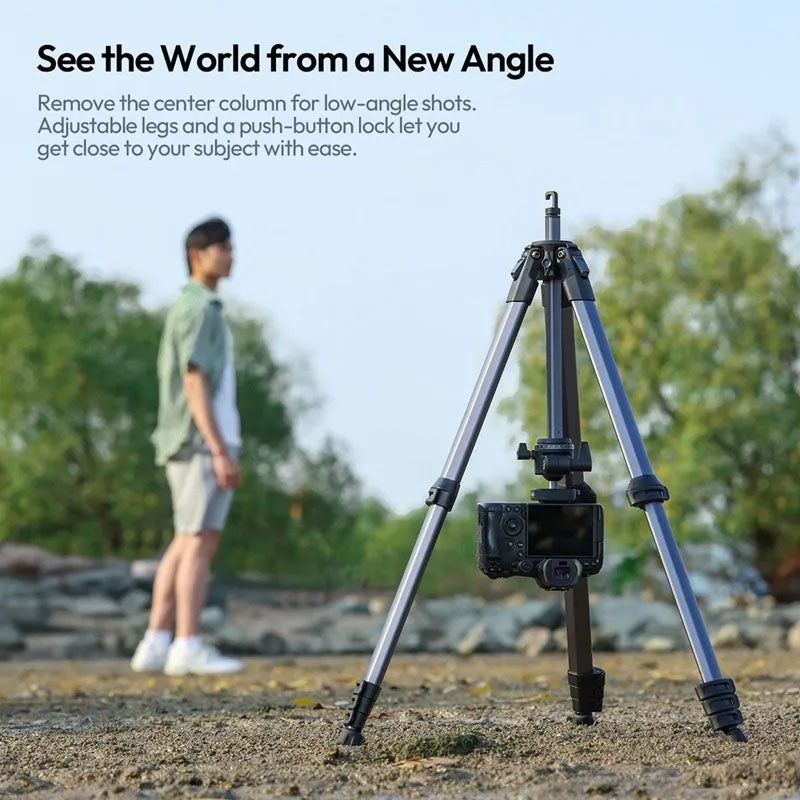 Ulanzi OMBRA II Travel Camera Tripod (T156) – Lightweight Portable Black Tripod