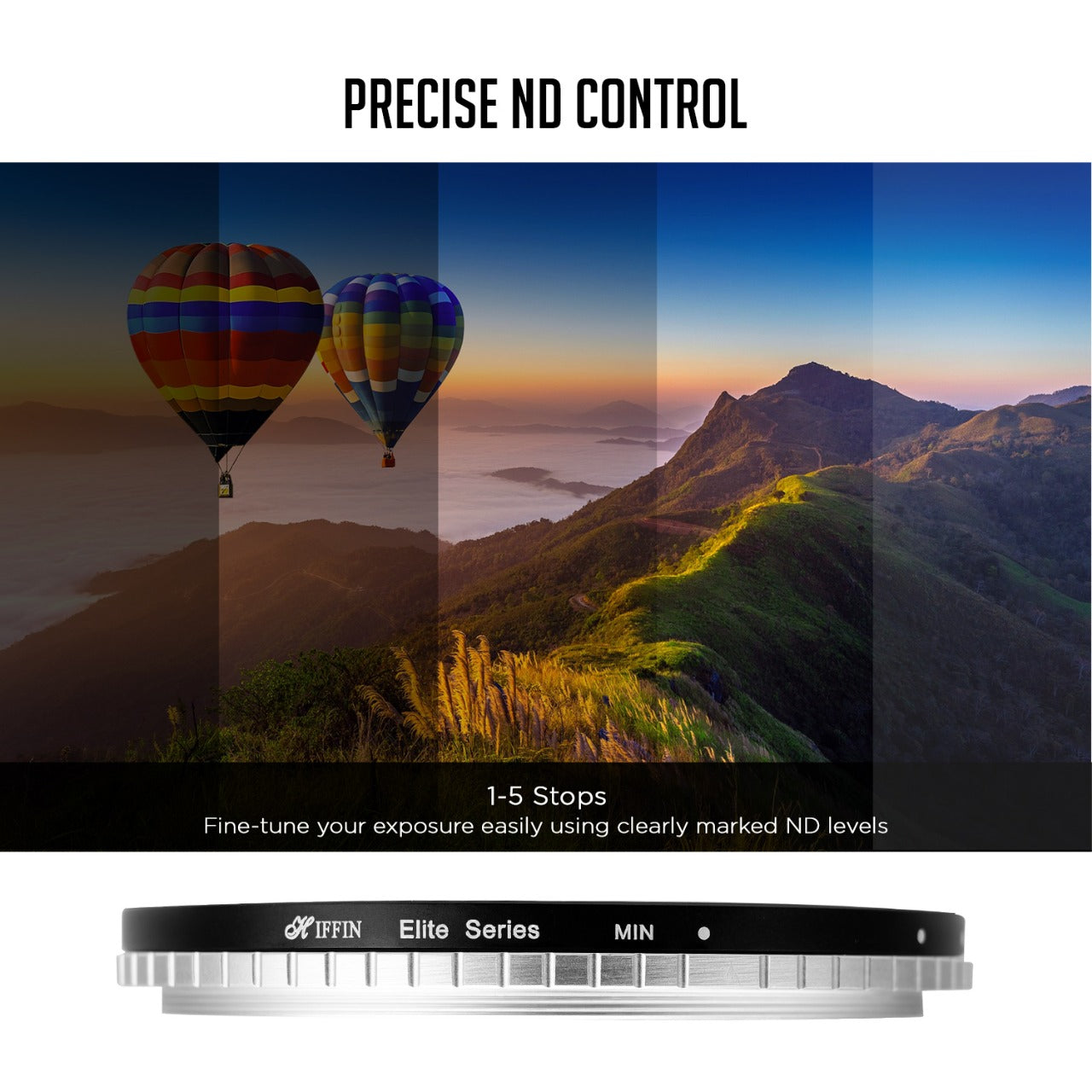 Elite Series ND Filter (67mm–82mm) | HD Multi-Coated | Bag & Lens Cap Included | Waterproof & Slim Design