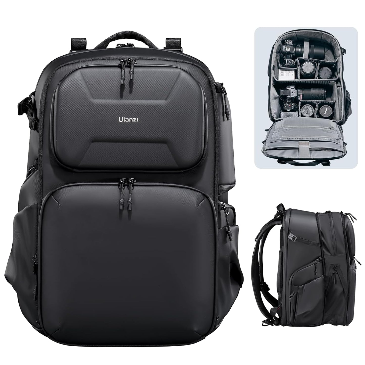 BP10 Hardshell Camera Backpack, Waterproof, 35L, for DSLR, Laptop, Black