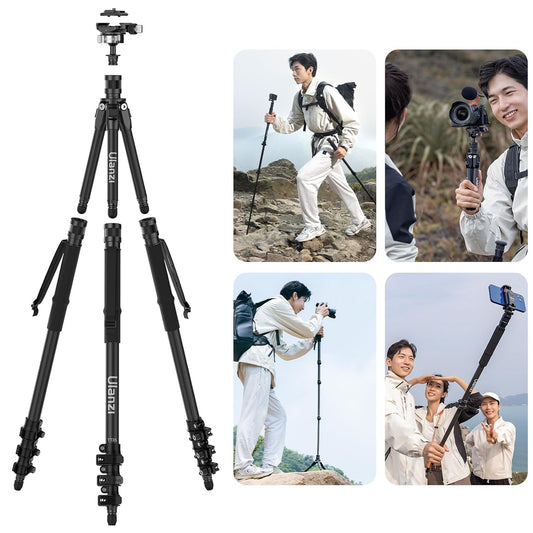Ulanzi TT35 57.48" Carbon Fiber Tripod Kit w/ Hiking Poles & QR