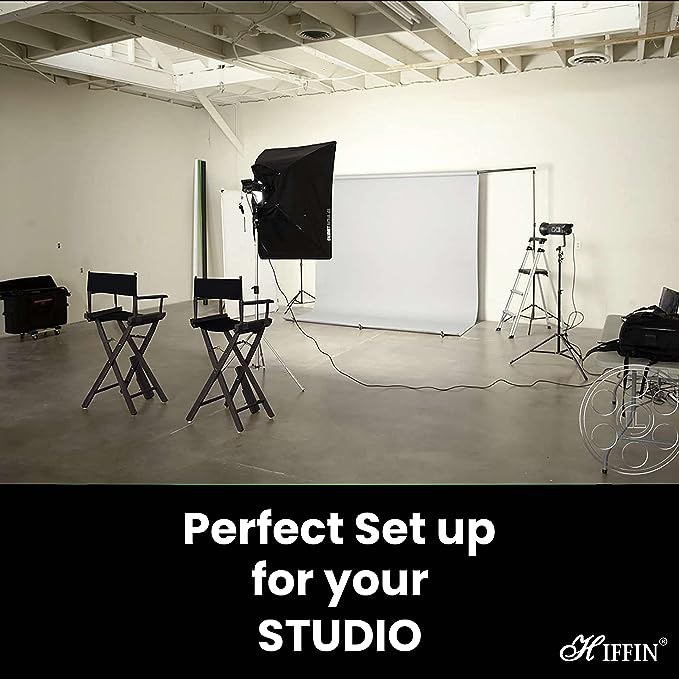 HIFFIN 2.4384 MX4.2672M (8X14 Ft), White Professional Backdrop for Background Photography Background Stand for Photo Light Studio Accurate Size 8x14 Ft,