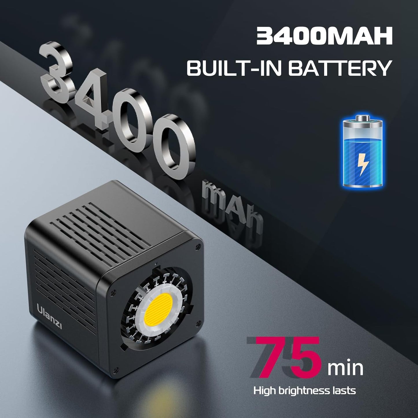 40W Pro LED Video Light 2500K-6500K, Dual Color, COB