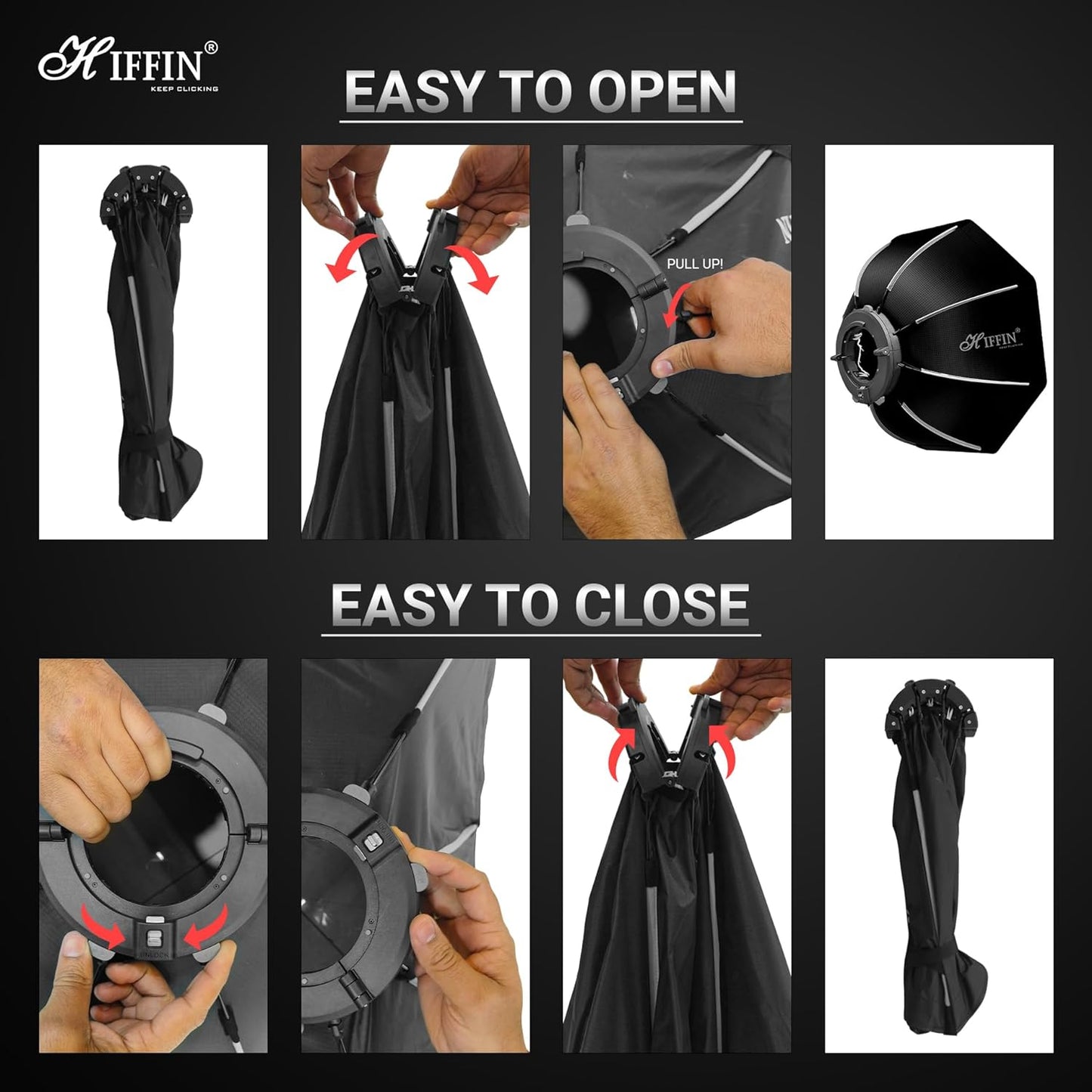 KT65 Octagonal Softbox with Quick Release & Bowens Mount, Bag Included