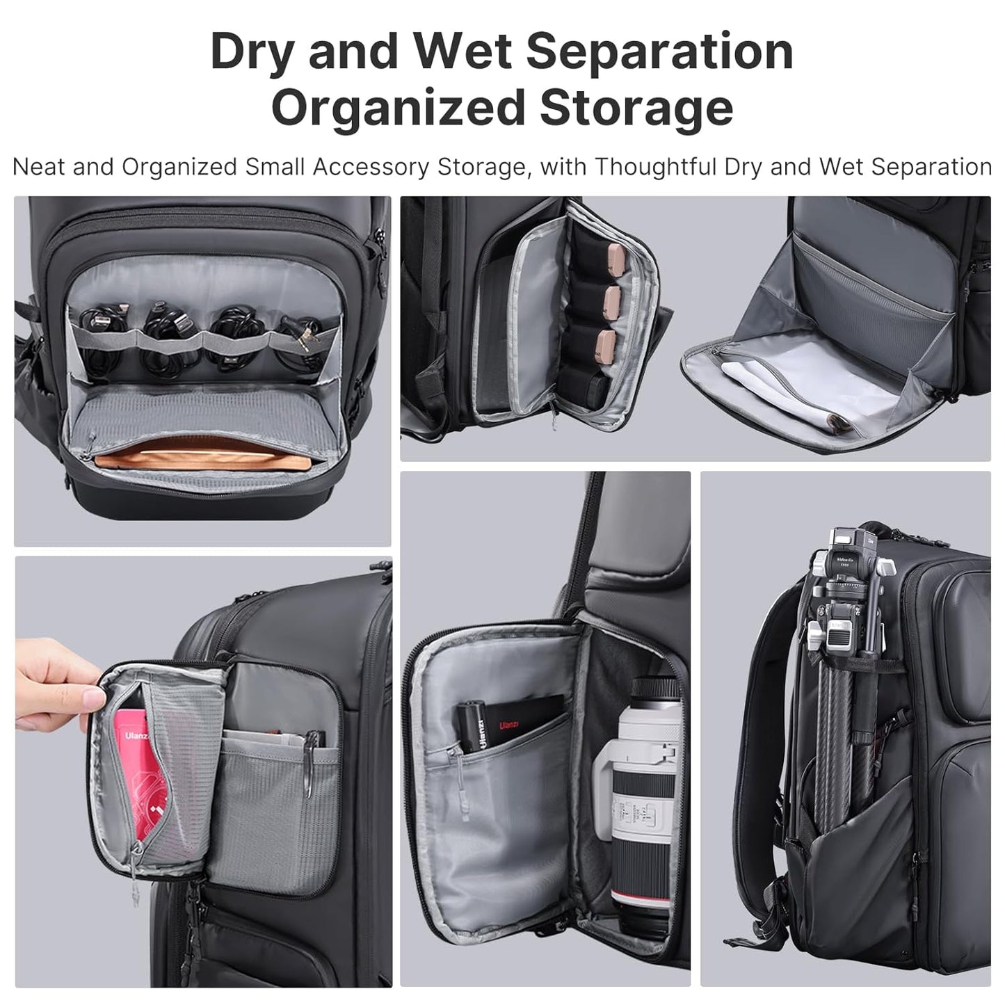 BP10 Hardshell Camera Backpack, Waterproof, 35L, for DSLR, Laptop, Black