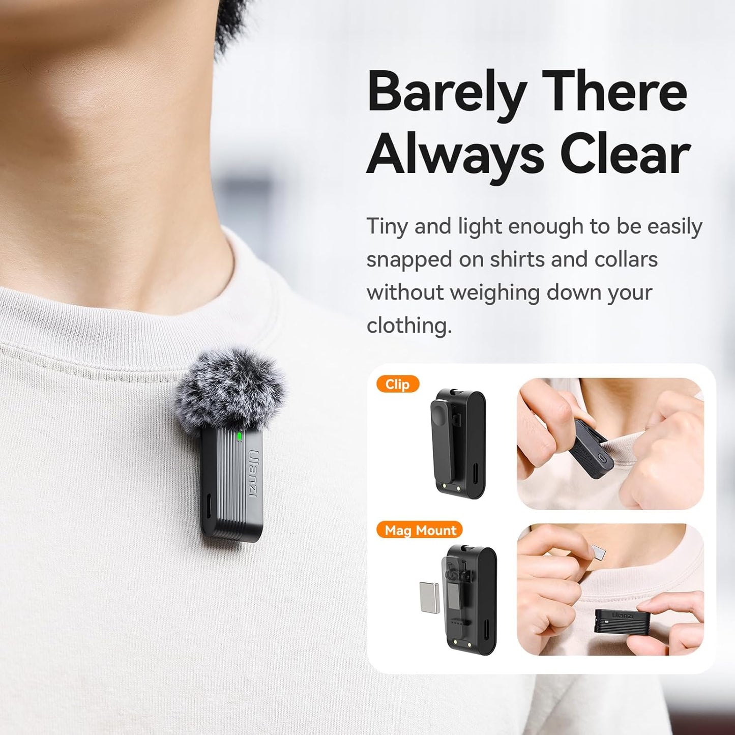 ULANZI A100 Wireless Lavalier Microphone