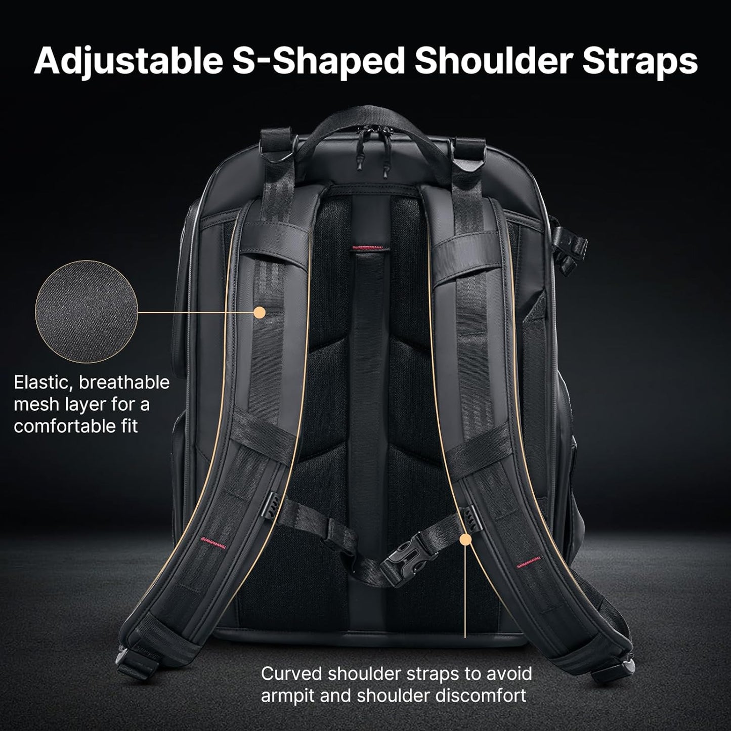 BP10 Hardshell Camera Backpack, Waterproof, 35L, for DSLR, Laptop, Black