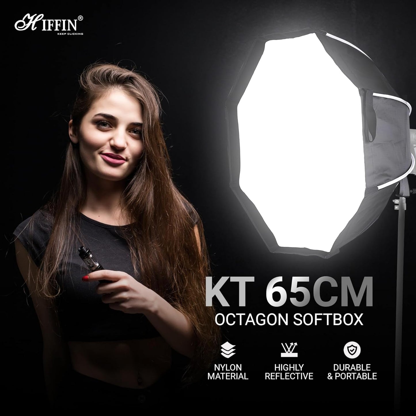 KT65 Octagonal Softbox with Quick Release & Bowens Mount, Bag Included