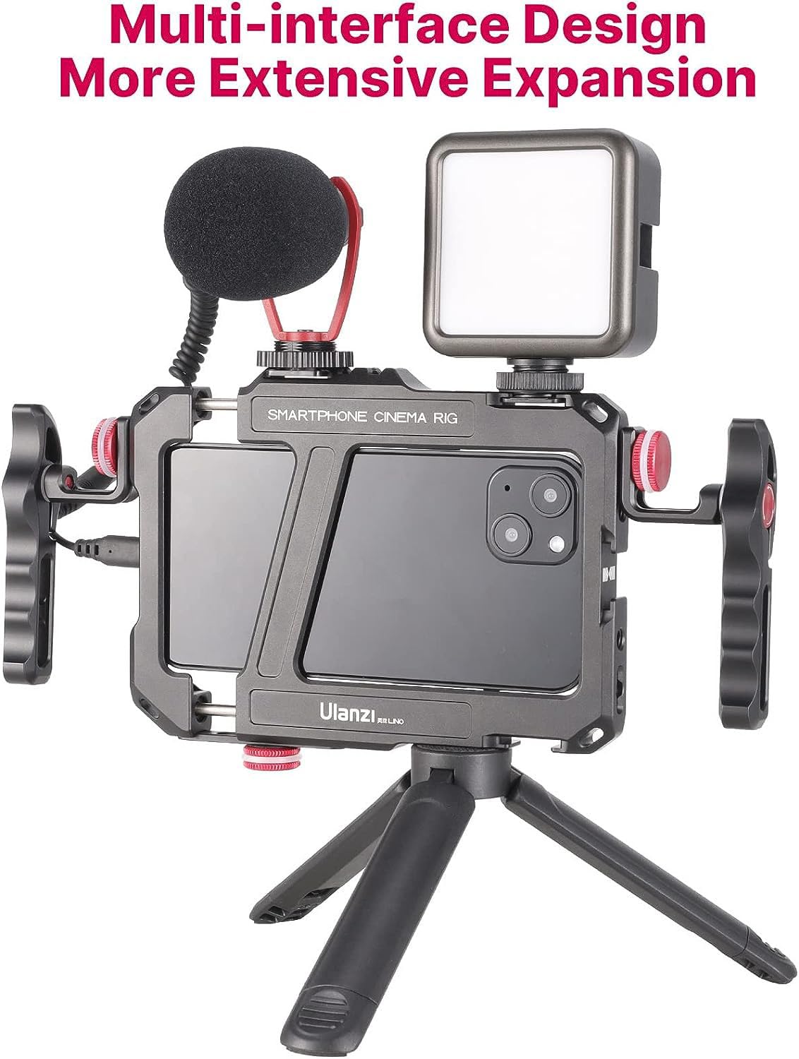 ULANZI Lino Smartphone Video Rig with Handles for iPhone 13, 8 Plus