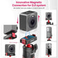 Mini Tripod for DJI Action 2 - MT-50 Small Tripod Magnetic Quick Release 3 Adjustment Extendable Handle Vlog Accessory Tripod Grip for DJI Action 2