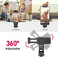 Uanzi ST-06S Universal Smartphone Mount with 2 Cold Shoes, 360° Rotation, Adjustable Clip