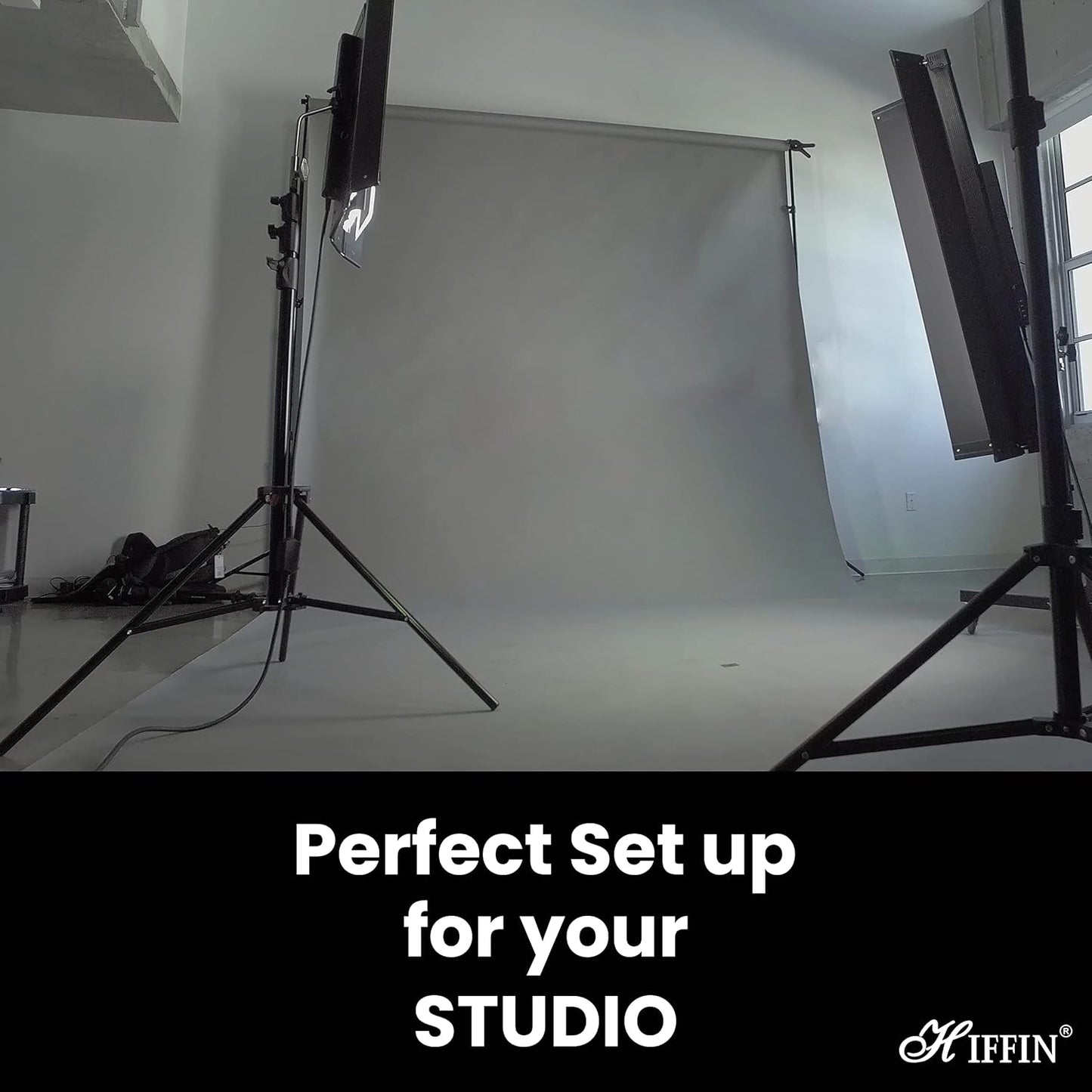 HIFFIN 6X9 Ft, Grey Professional Backdrop for Background Photography Background Stand for Photo Light Studio Accurate Size 6x9 Ft (6X9Ft Grey Curtain)