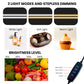 HIFFIN 40X40CM Portable Light Tent with Magnet LED Strips and Background White, Black, Light Yellow
