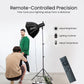 COB-120P Professional 120W Bi-Color Video Light for Studio Film Recording, 3200K-5600K Dimmable with Remote Control