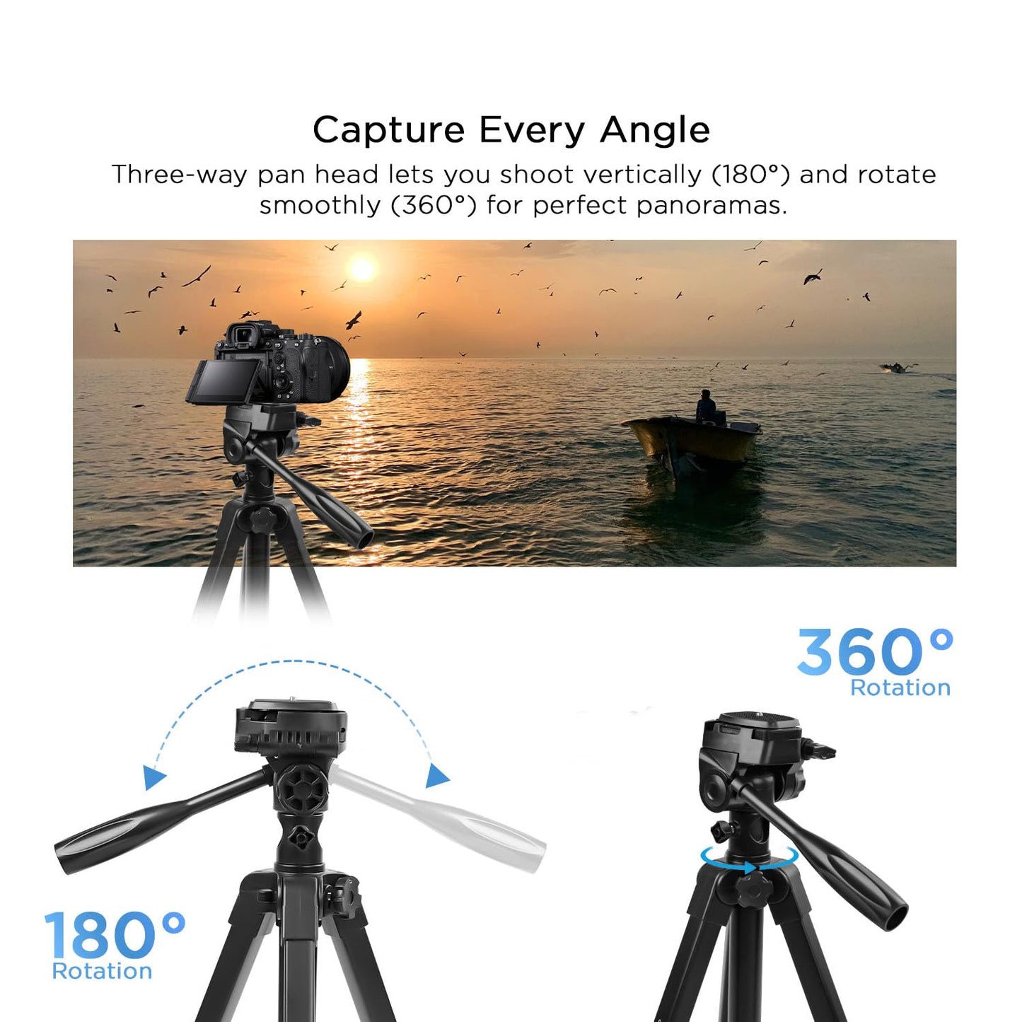 HTR-900 Tripod & Monopod, 150CM, 5KG Load, Bag, DSLR/Video